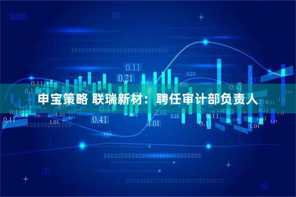 申宝策略 联瑞新材：聘任审计部负责人